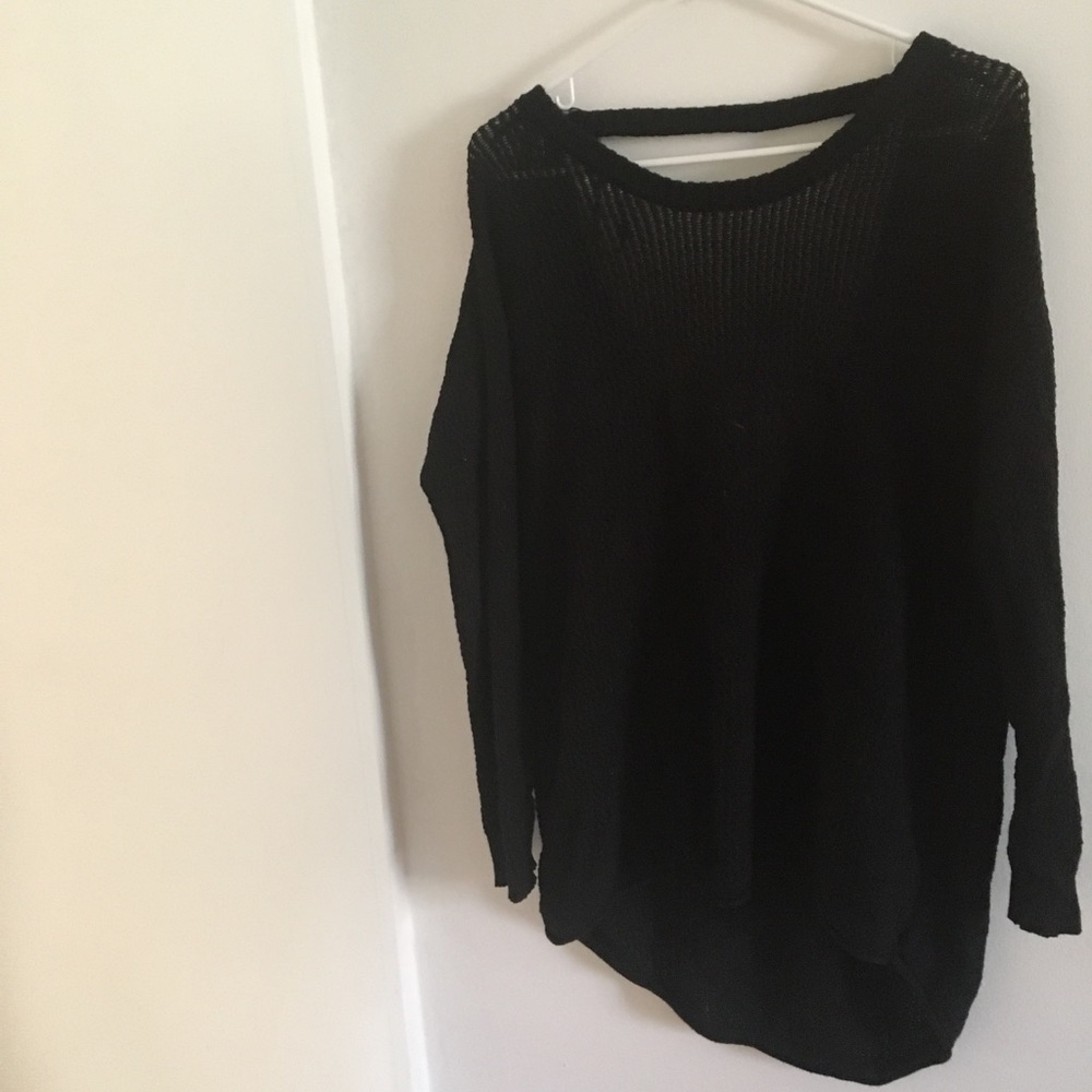 Black oversized sweater